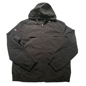 Tommy Hilfiger Windbreaker Zipper Jacket Medium Black